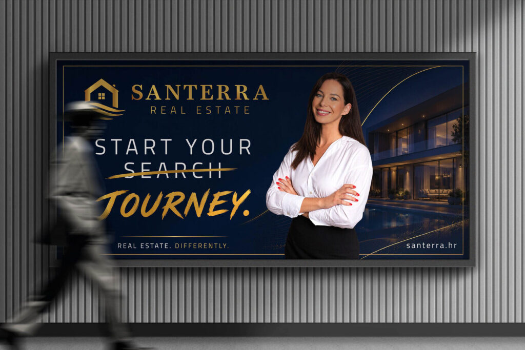 Dizajn billboarda za Santerra Start Your Search – WOW Factor grafički dizajn